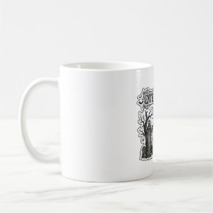 Caneca De Café Portão do Cemitério Entre Se Você Ousar Gótico Hal
