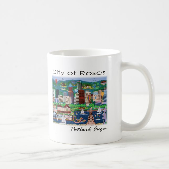 Caneca De Café Portland~ a cidade dos rosas (Direita)