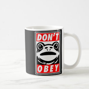 Caneca De Café Portland Frog Não Obedece