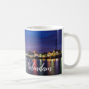 Caneca De Café Porto iluminado de Volendam à noite