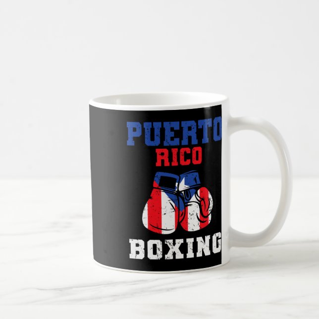 Caneca De Café Porto Rico Orgulho Boxando Bandeiras (Direita)