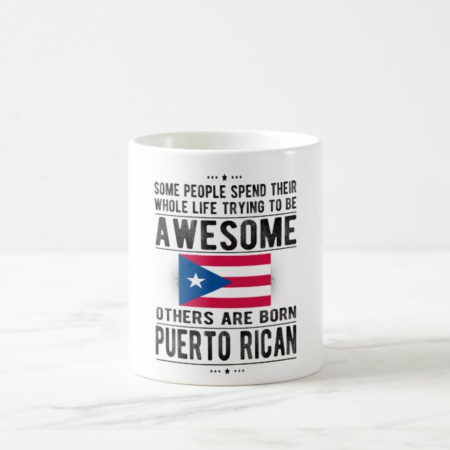 Caneca De Café Porto Rico Porto Rico Roots Porto Rico Bandeira (Centro)