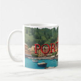 Caneca De Café Portofino Mug Italian Riviera Seaside Coffee Cup