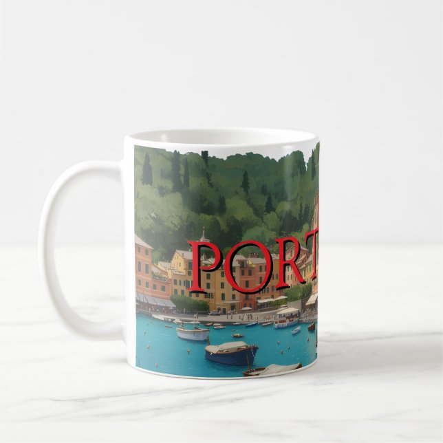 Caneca De Café Portofino Mug Italian Riviera Seaside Coffee Cup (Esquerda)