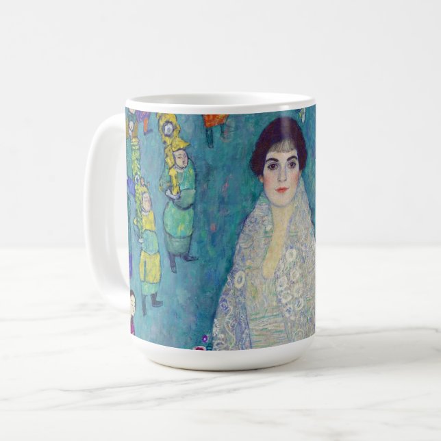 Caneca De Café Portrait of Elisabeth Lederer, Gustav Klimt (Frente Esquerda)