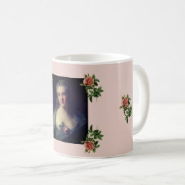 Caneca De Café Portrait of Manon Balletti Jean-Marc Nattier roses