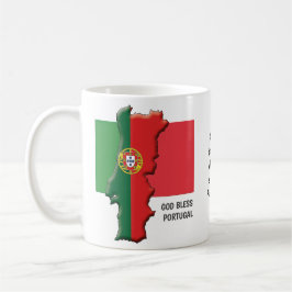 Caneca De Café PORTUGAL do DEUS ABENÇOE Patriótico Personalizado