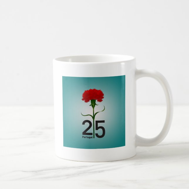 Caneca De Café Portugal e o cravo vermelho (Direita)