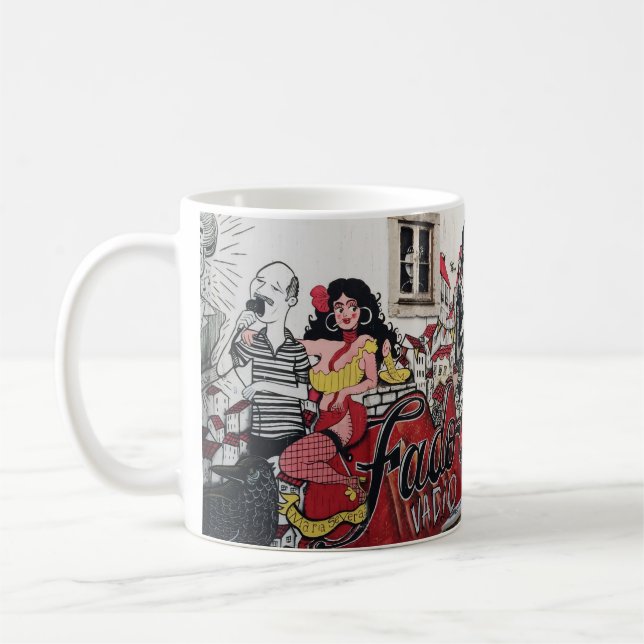 Caneca De Café Português: Fado Vadio - Alfama Lisboa (Esquerda)