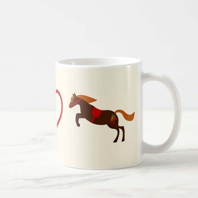 Caneca De Café Pôs de Amor de Paz Mug Horse (Direita)