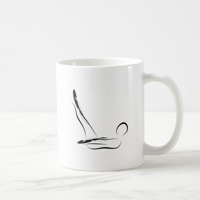 Caneca De Café pose de Pilates (Direita)