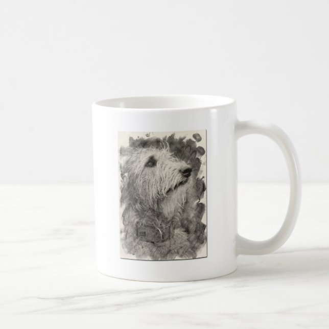 Caneca De Café Pose perfeita do Wolfhound irlandês (Direita)