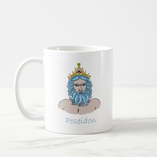 Caneca De Café Poseidon - deus grego (Esquerda)