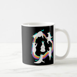 Caneca De Café Poses de Saudação ao Sol de Yoga de Unicórnio Meme