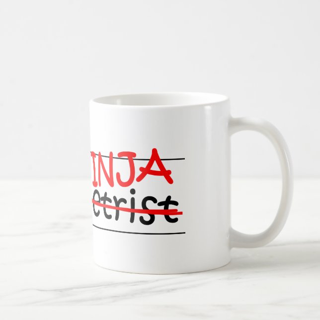 Caneca De Café Posição Ninja - optometrista (Direita)