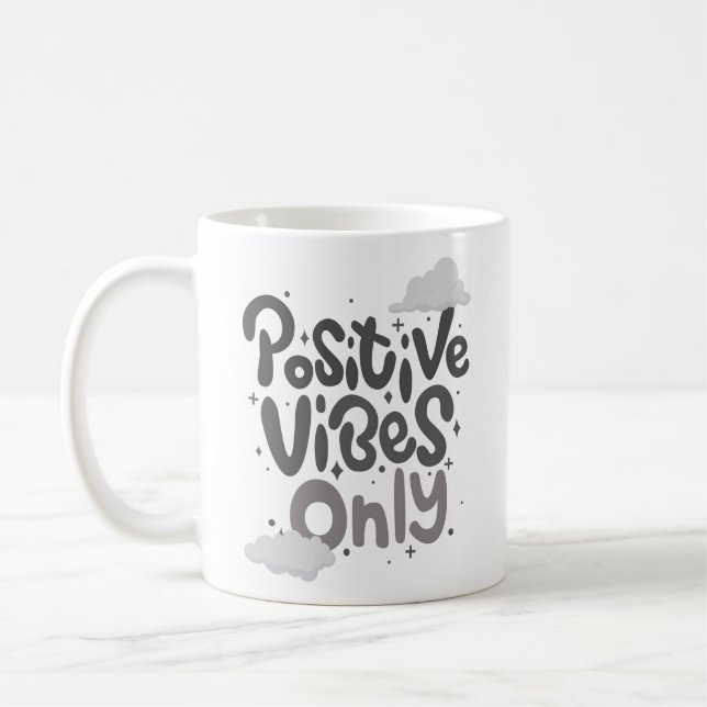 Caneca De Café PoSitiVe ViBeS Only (Esquerda)