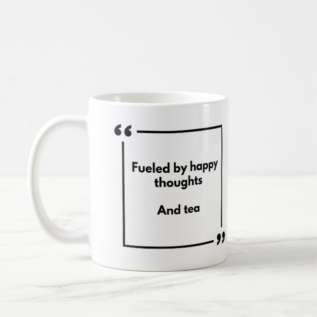 Caneca De Café Positivity mug - feld by happy thoughts, and tea (Esquerda)