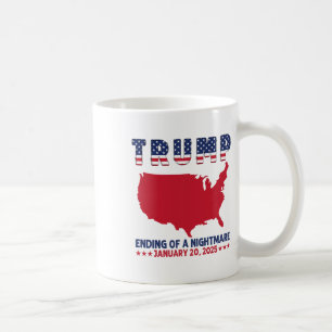 Caneca De Café Posse 2025 Trump Eleições Fim De Uma Cicatriz