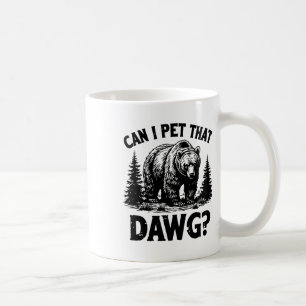 Caneca De Café Posso Acariciar Esse Cachorro Funny Dawg Bear Meme