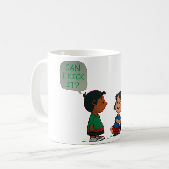 Caneca De Café Posso Chutar? Essencial (Frente Esquerda)