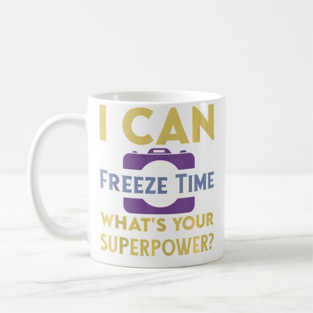 Caneca De Café Posso Congelar o Tempo Qual é o Seu Superpoder Cam (Esquerda)