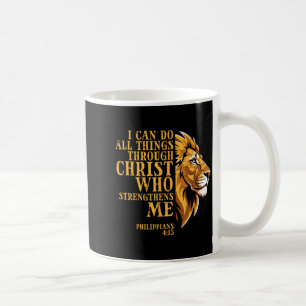 Caneca De Café Posso Fazer Todas as Coisas Leão Cristão Deus Jesu