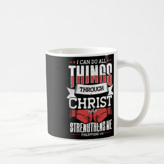 Caneca De Café Posso Fazer Tudo Através Do Cristo