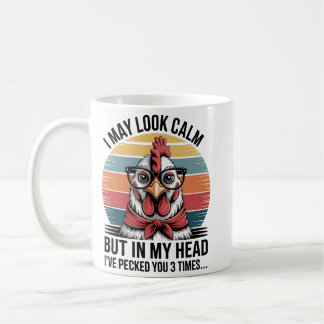 Caneca De Café Posso parecer calma mas na minha cabeça eu biquei 