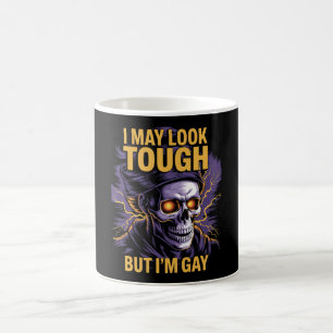 Caneca De Café Posso parecer durão, mas sou gay, aliado do orgulh