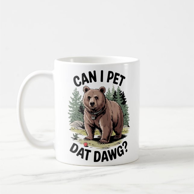 Caneca De Café Posso Pet Dat Dawg? (Esquerda)