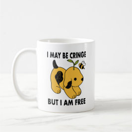Caneca De Café Posso ser Cringe mas sou um cachorrinho fofo e liv