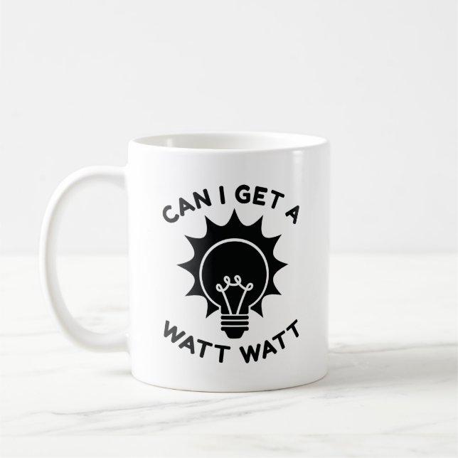 Caneca De Café Posso Ter Um Watt Watt? (Esquerda)