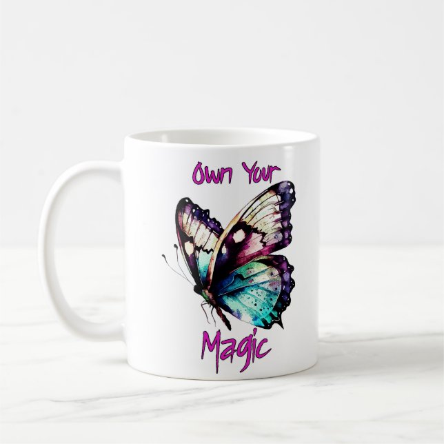 Caneca De Café Possuir sua magia - Borboleta (Esquerda)