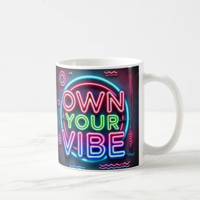 Caneca De Café Possuir sua vibração - Neon Coffee Mug (Direita)