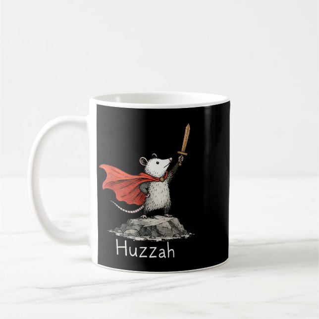Caneca De Café Possum Cavaleiro Feira Medieval Possum Meme Mãe Es (Esquerda)