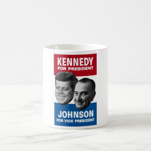 Caneca De Café Poster 1960 da eleição de Kennedy e de Johnson
