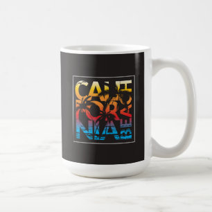 Caneca De Café Poster da praia de Califórnia