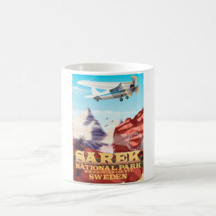 Caneca De Café Poster das viagens vintage da suecia do parque
