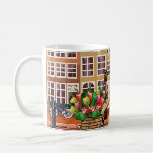Caneca De Café Poster de Amsterdã: Batida-Pino Menina A Bicicleta