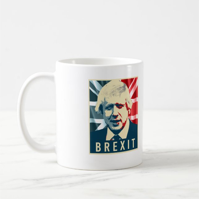 Caneca De Café Poster de Boris Johnson Brexit - - (Esquerda)