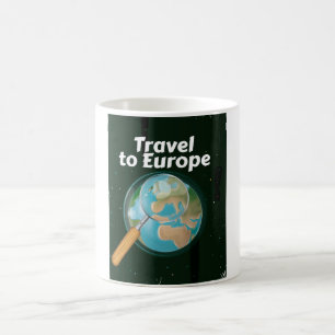 Caneca De Café poster de férias de viagem para a Europa