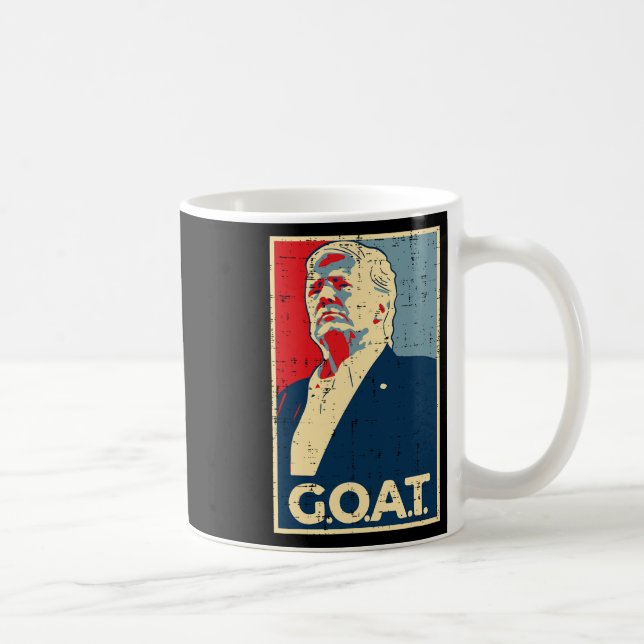 Caneca De Café Poster de Goat Trump 2024 (Direita)