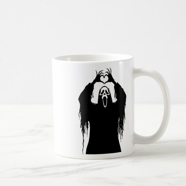 Caneca De Café Poster de Halloween Assustador (Direita)