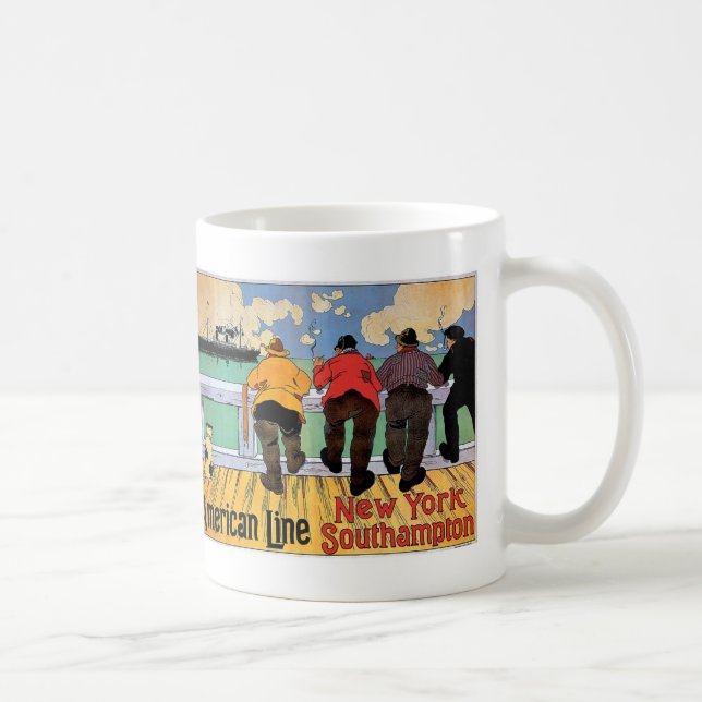 Caneca De Café Poster de Linha Americana (Direita)