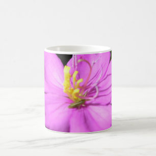 Caneca De Café Pôster de Plumeria Havaiana Rosa em Tela Falsa A