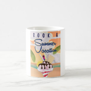Caneca De Café Poster de viagens dos desenhos animados das féria