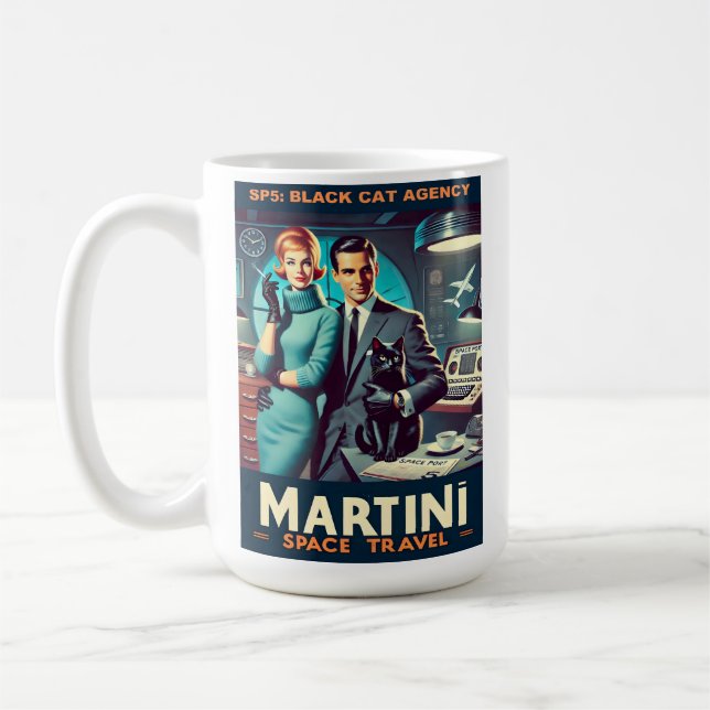 Caneca De Café Poster de viagens Espacial Martini SP5: Agência de (Esquerda)