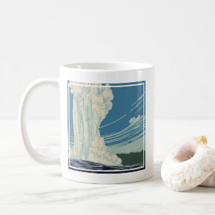 Caneca De Café Poster de viagens Para O Parque Nacional De Yellow