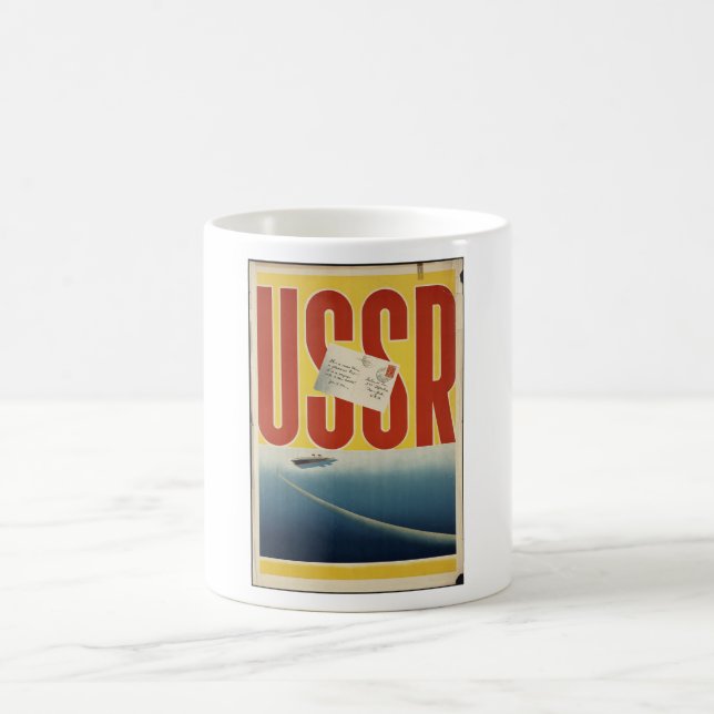 Caneca De Café Poster de viagens USSR de Vintage histórica (Centro)