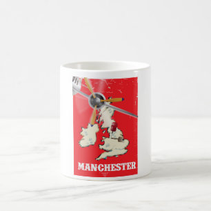 Caneca De Café Poster de viagens Vintage Manchester